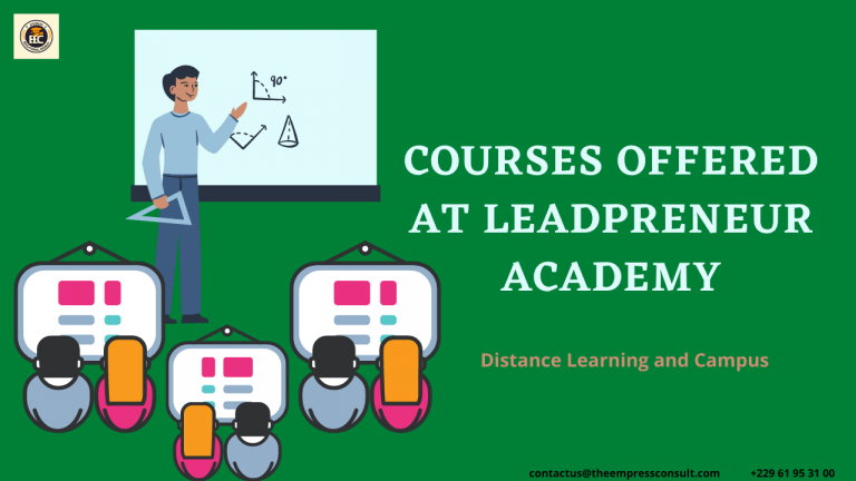 Courses Offered at Leadpreneur Academy 2024- Cotonou, Benin Republic