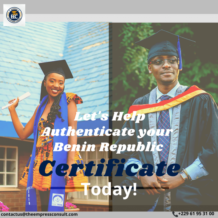 Authenticate Benin Republic degree certificate
