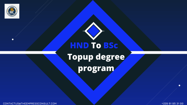 HND to BSc Top-up degree program in Benin Republic university 2024