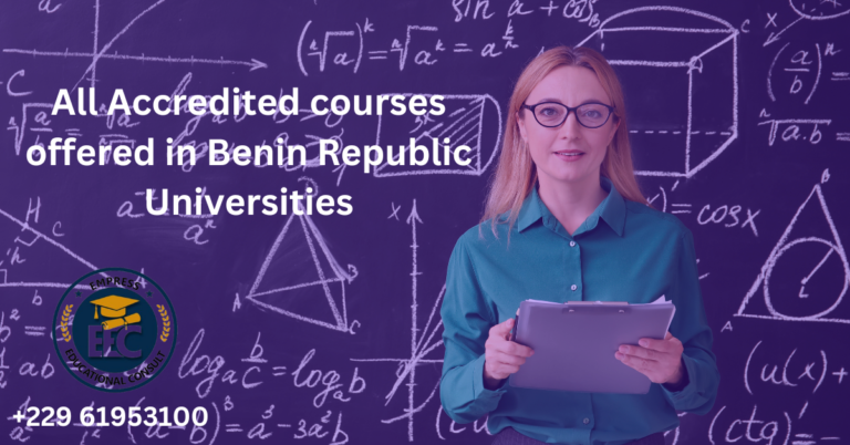 List of All Accredited Courses Offered in Benin Republic Universities 2024